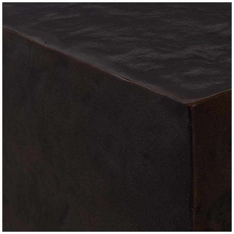 Image 7 Uttermost Obra 22" H Bronze Aluminum Outdoor Side Table more views