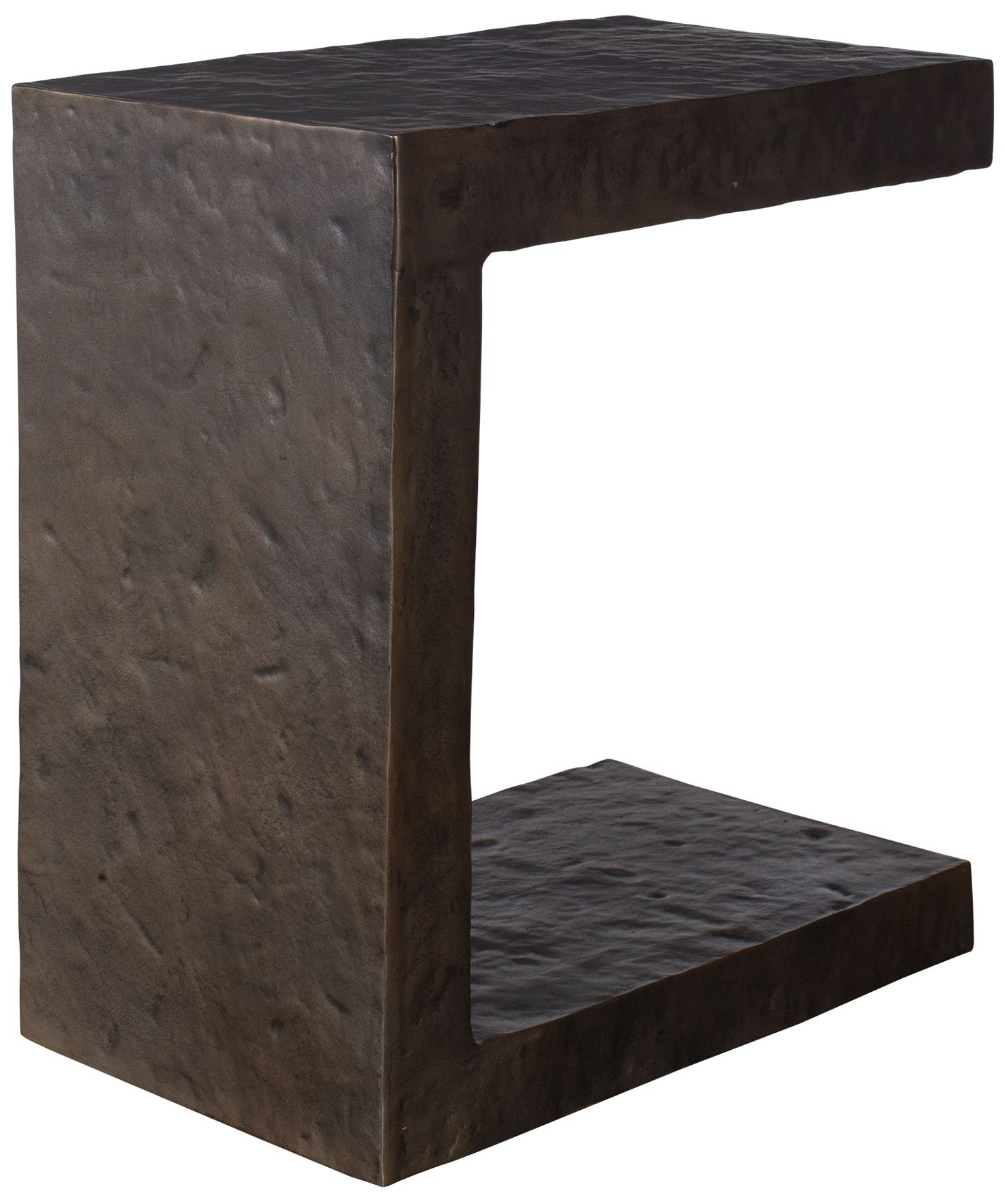 Image 5 Uttermost Obra 22" H Bronze Aluminum Outdoor Side Table more views