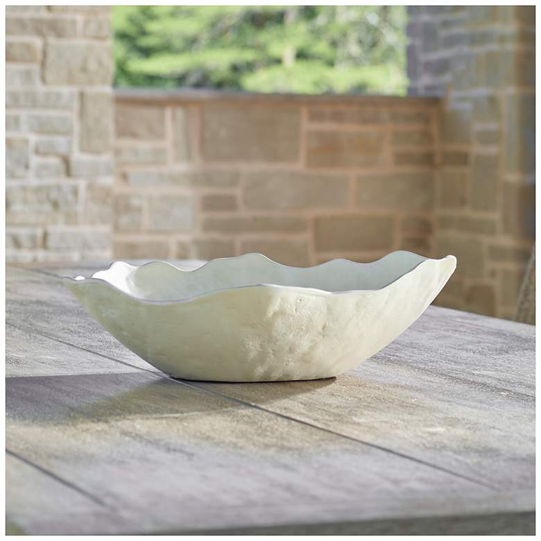 Image 1 Uttermost Obscura Warm White Indoor-Outdoor Bowl