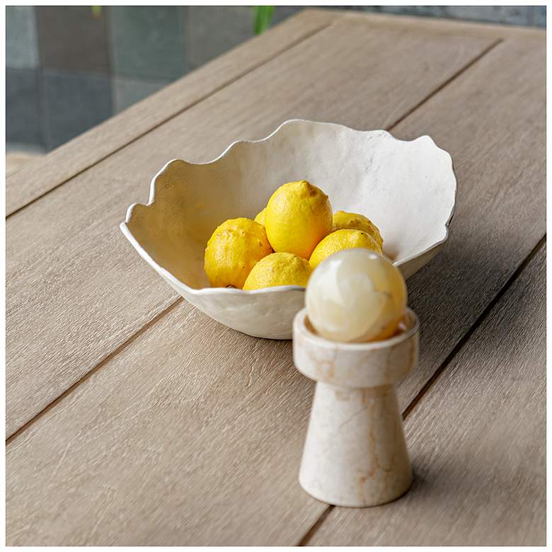 Image 5 Uttermost Obscura Warm White Indoor-Outdoor Bowl more views