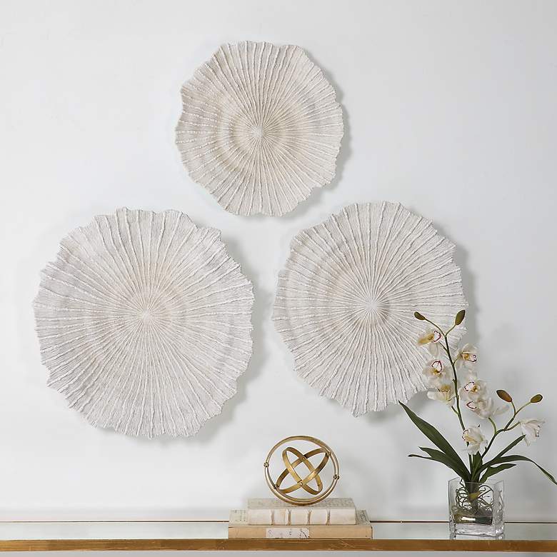 Image 2 Uttermost Ocean Gems Coral 21 3/4" Wide 3-Piece Wall Decor