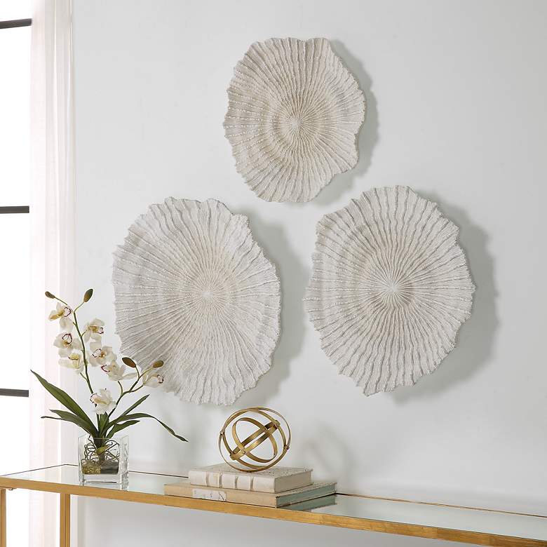 Image 4 Uttermost Ocean Gems Coral 21 3/4" Wide 3-Piece Wall Decor more views