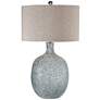 Uttermost Oceaonna 30" Aged White and Blue Glaze Glass Table Lamp