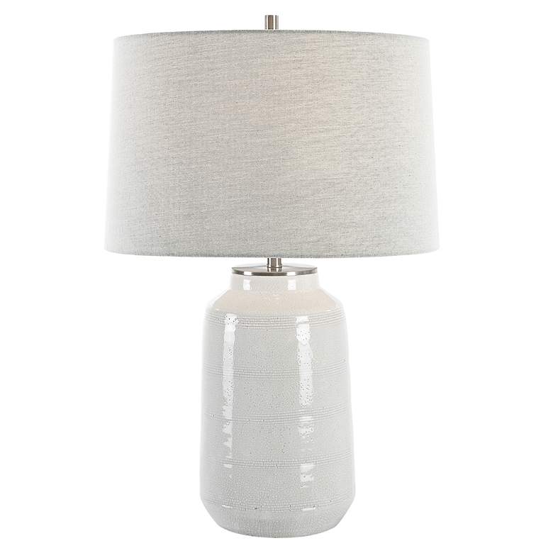 Image 2 Uttermost Odawa 25 3/4" Modern White Ceramic Table Lamp