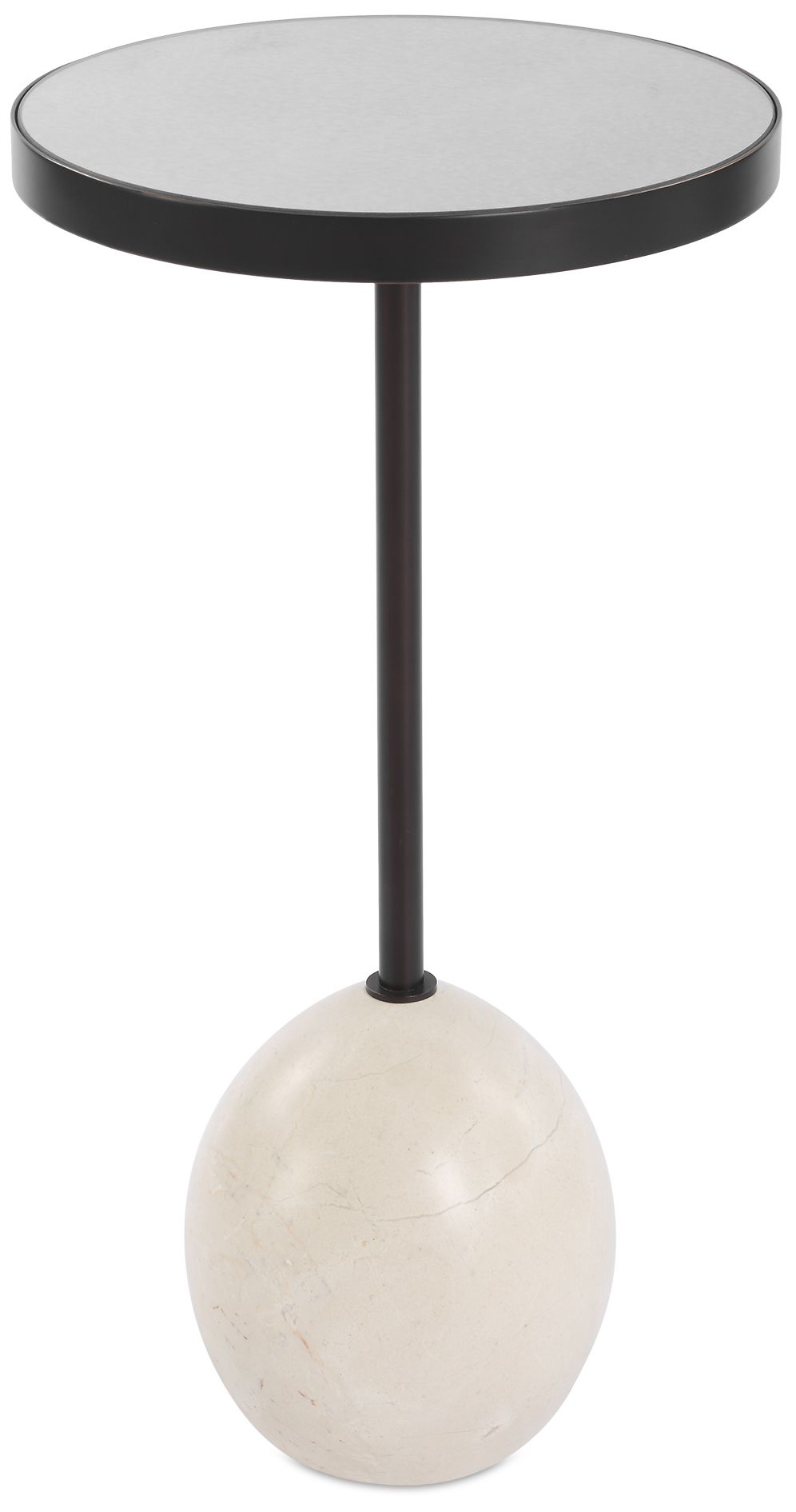 Image 2 Uttermost Odesa 23" High White Marble Accent Table