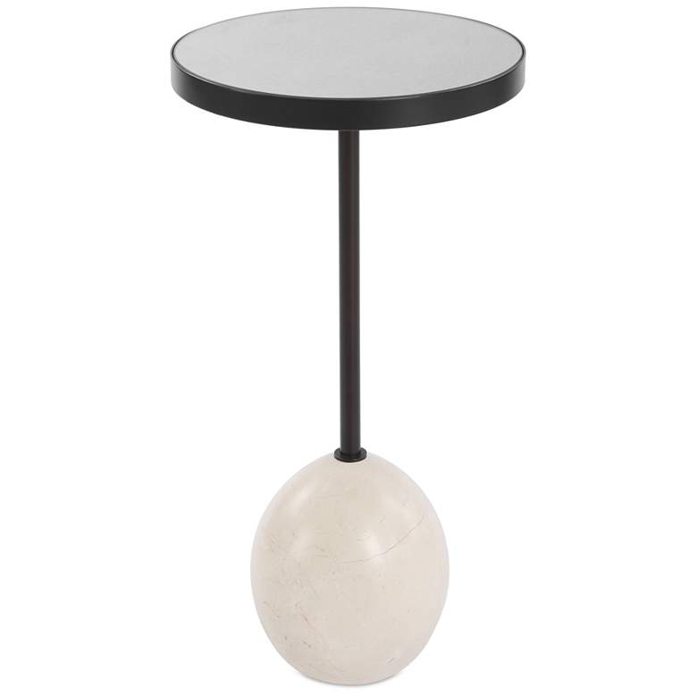 Image 1 Uttermost Odesa 23" High White Marble Accent Table
