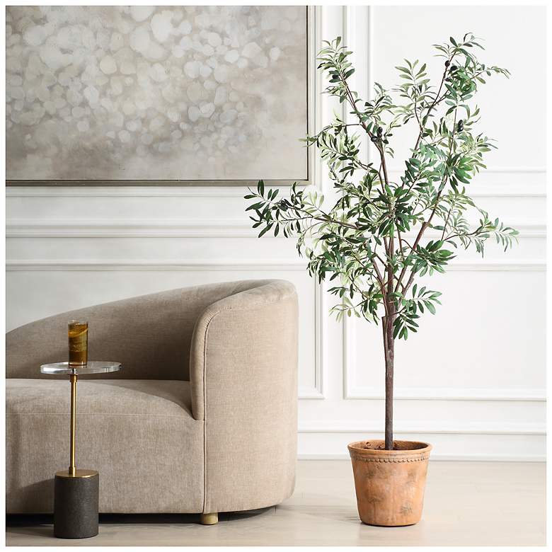 Image 1 Uttermost Olea 67" Potted Olive Tree