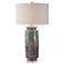 Uttermost Olesya 30 1/4" Ocean Blue and Bronze Glass Vase Table Lamp