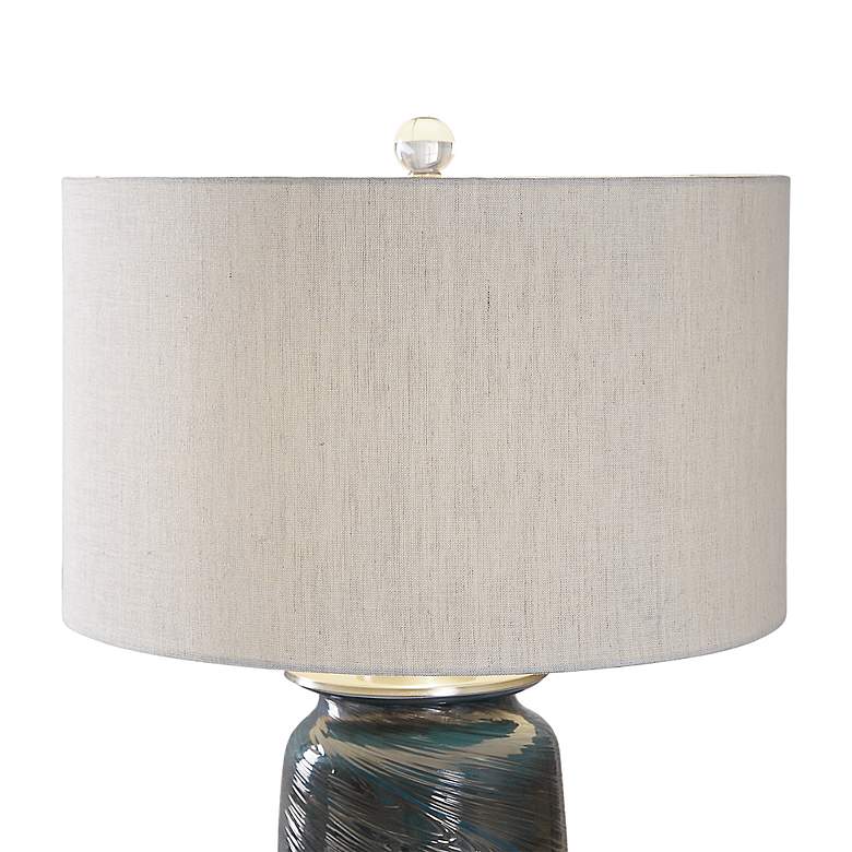 Image 4 Uttermost Olesya 30 1/4" Ocean Blue and Bronze Glass Vase Table Lamp more views