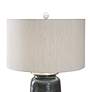 4_Uttermost Olesya 30 1/4" Ocean Blue and Bronze Glass Vase Table Lamp more views
