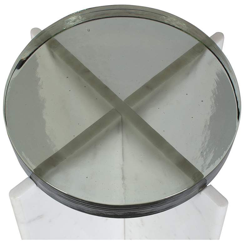 Image 6 Uttermost Olina 22" H x 14" W White Marble Indoor-Outdoor Accent Table more views