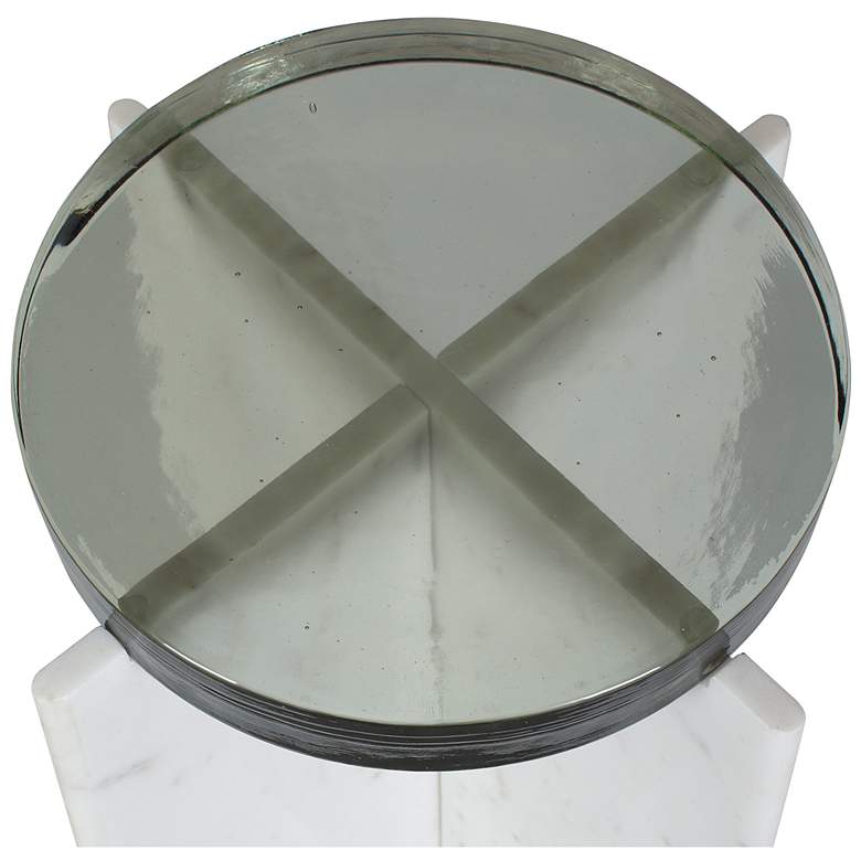 Image 7 Uttermost Olina 22" H x 14" W White Marble Indoor-Outdoor Accent Table more views