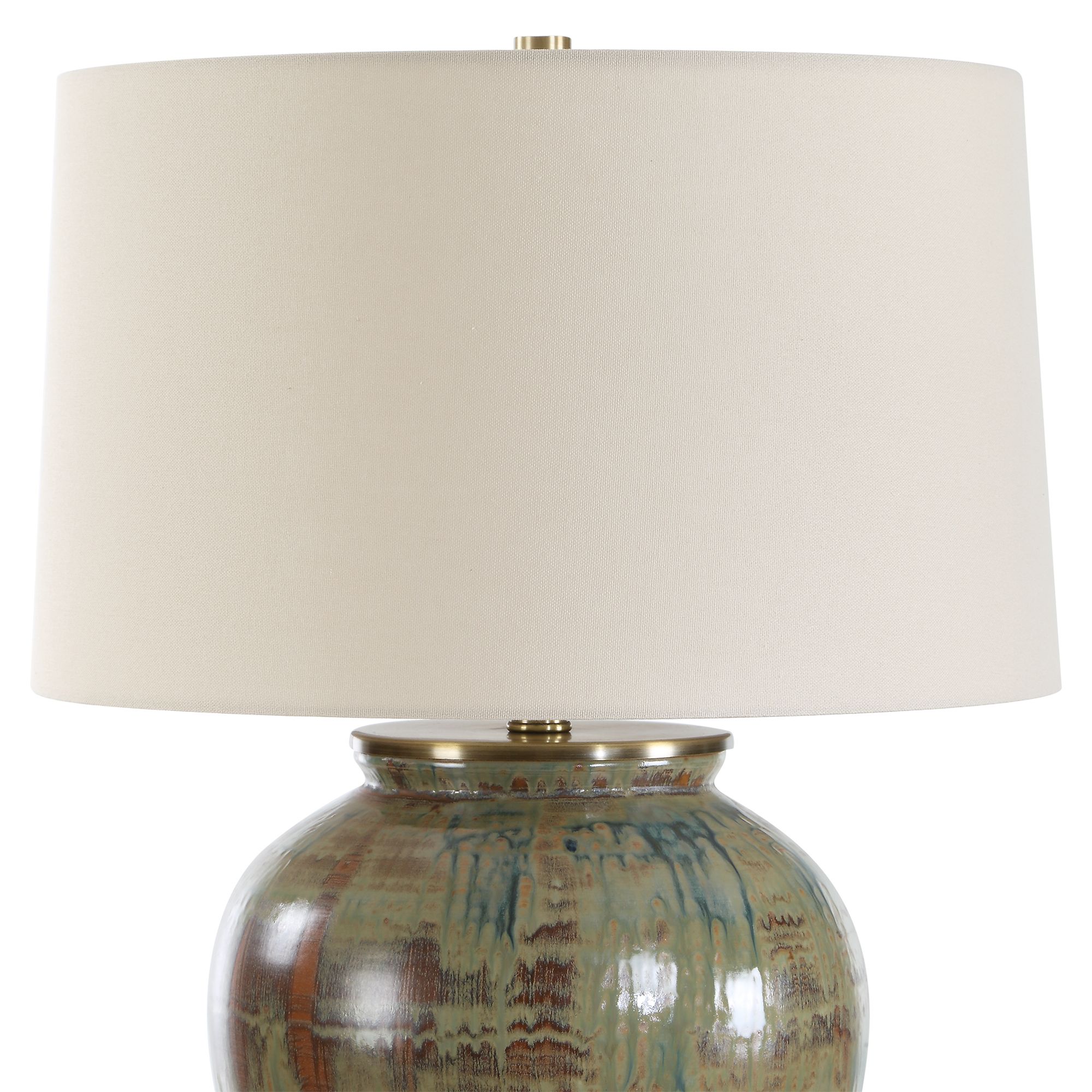 Image 6 Uttermost Olisa 25" Earthy Green Ceramic Table Lamp more views