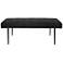 Uttermost Olivier 49 1/2"W Black Faux Shearling Tufted Bench