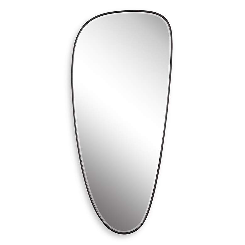 Image 2 Uttermost Olona Satin Black 27" x 60" Wall Mirror