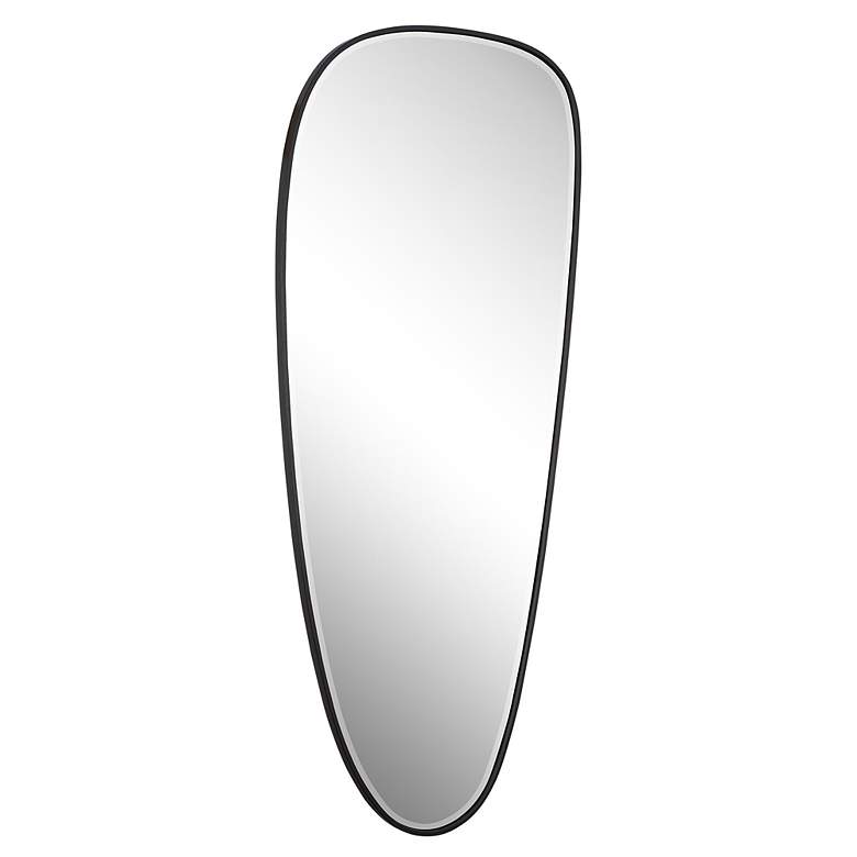 Image 4 Uttermost Olona Satin Black 27" x 60" Wall Mirror more views