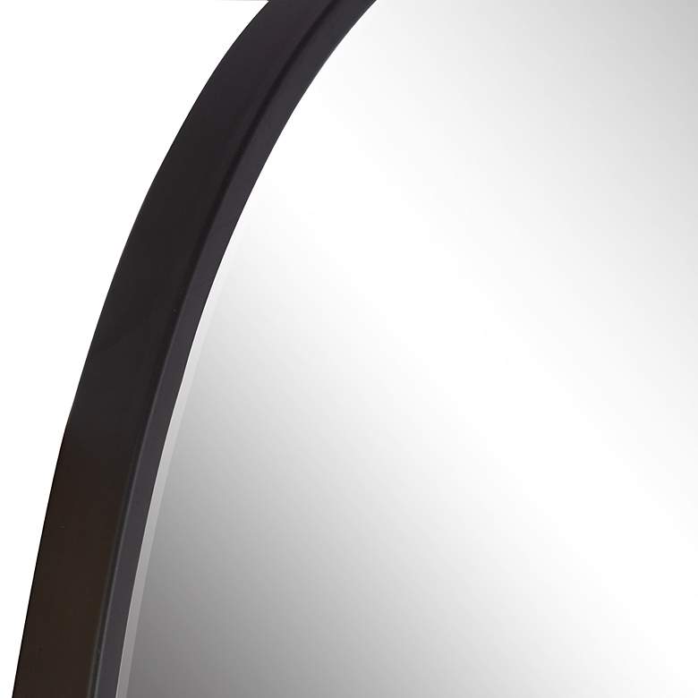 Image 5 Uttermost Olona Satin Black 27" x 60" Wall Mirror more views