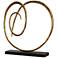 Uttermost Oma 20 1/4" Wide Antiqued Gold Metal Sculpture
