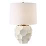 2_Uttermost On Edge 28" High Modern Chalk White Glaze Ceramic Table Lamp