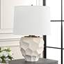 3_Uttermost On Edge 28" High Modern Chalk White Glaze Ceramic Table Lamp more views