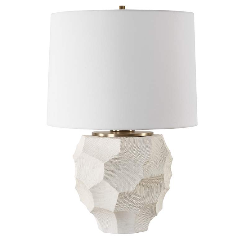 Image 4 Uttermost On Edge 28" High Modern Chalk White Glaze Ceramic Table Lamp more views