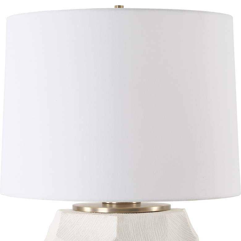 Image 5 Uttermost On Edge 28" High Modern Chalk White Glaze Ceramic Table Lamp more views