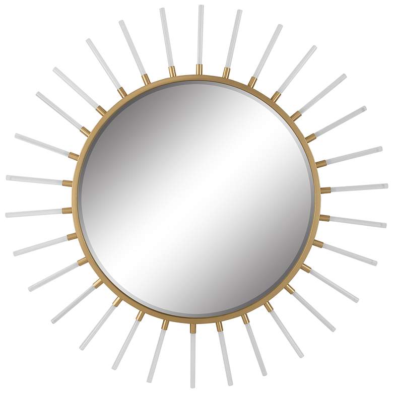 Image 2 Uttermost Oracle Gold Leaf 55" Sunburst Wall Mirror