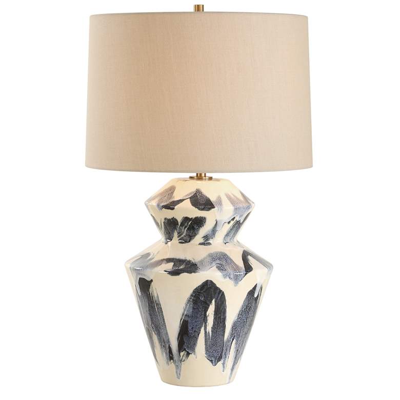 Image 1 Uttermost Oranda 28 1/2" Blue and Cream Ceramic Table Lamp