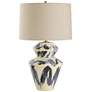 3_Uttermost Oranda 28 1/2" Blue and Cream Ceramic Table Lamp more views