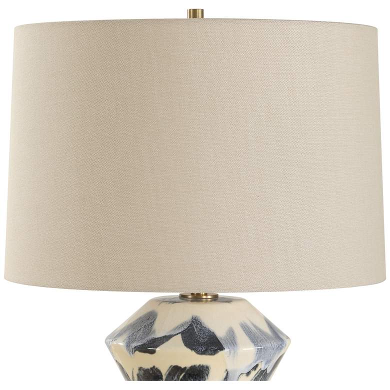 Image 4 Uttermost Oranda 28 1/2" Blue and Cream Ceramic Table Lamp more views