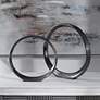 Uttermost Orbits Black Nickel Ring Sculptures Set of 2