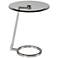 Uttermost Ordino Glass Top Brushed Nickel Accent Table