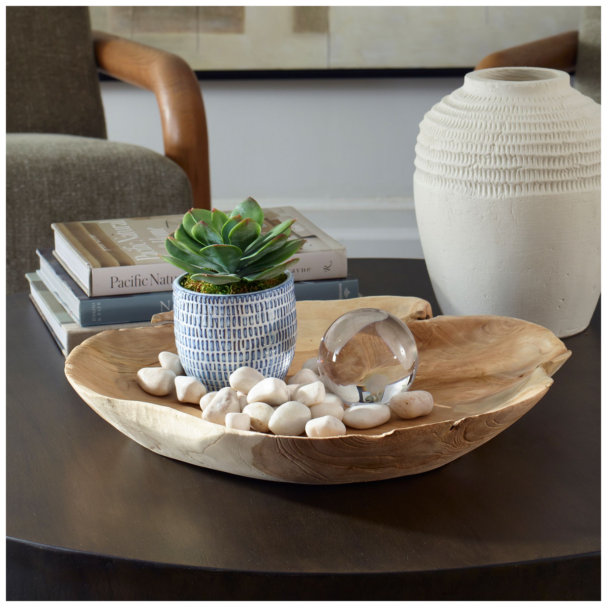 Image 4 Uttermost Organic Embrace 19.7" Wide Teak Wood Indoor-Outdoor Bowl more views