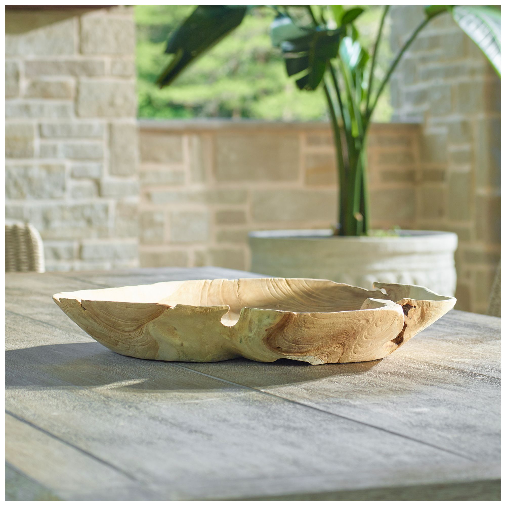 Image 5 Uttermost Organic Embrace 19.7" Wide Teak Wood Indoor-Outdoor Bowl more views