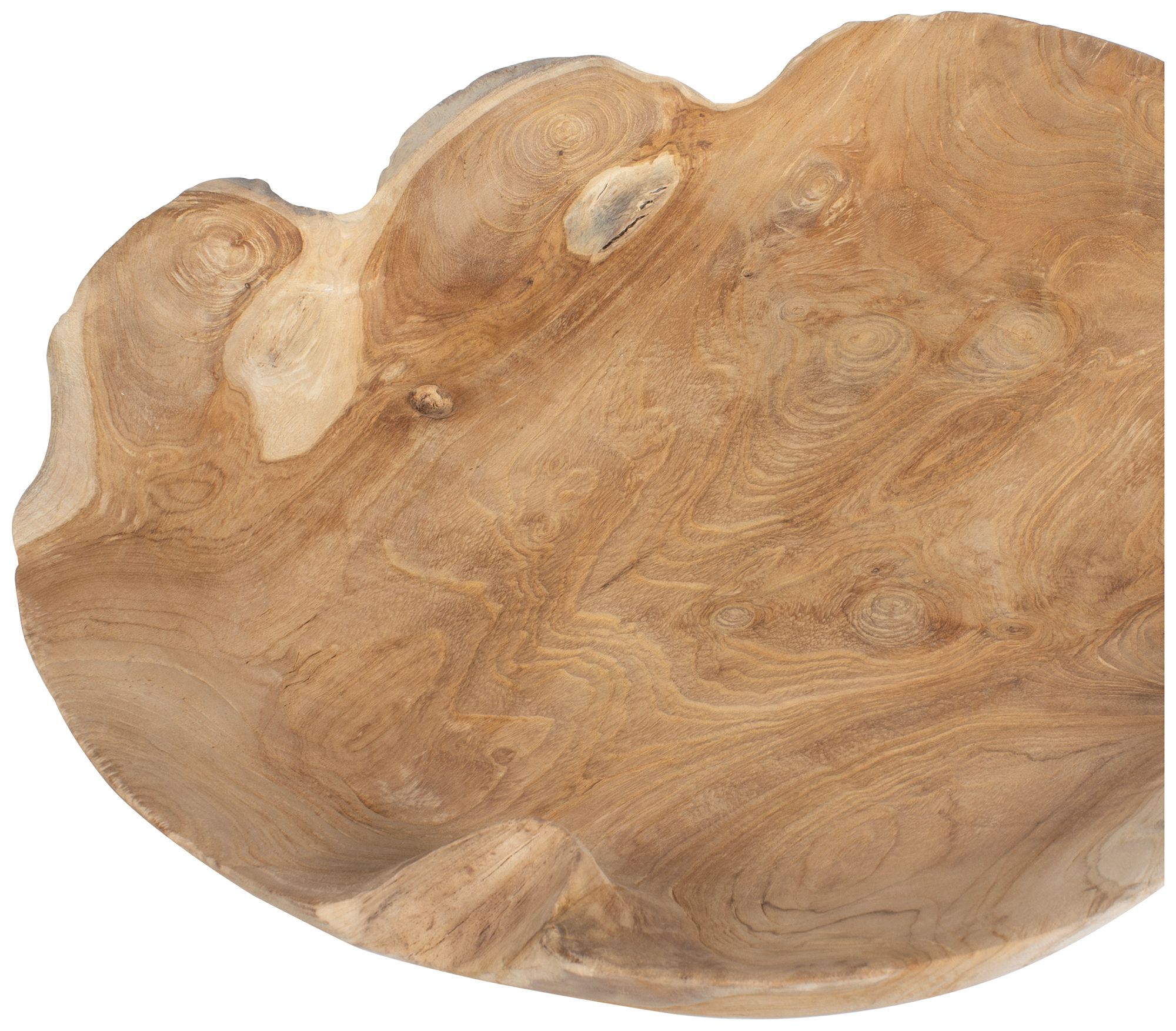 Uttermost Organic Embrace 19.7" Wide Teak Wood Indoor-Outdoor Bowl