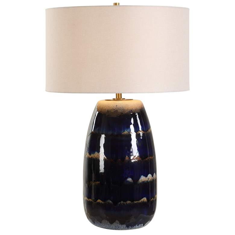 Image 2 Uttermost Orleans 27 1/2" Dk Blue Ceramic Table Lamp