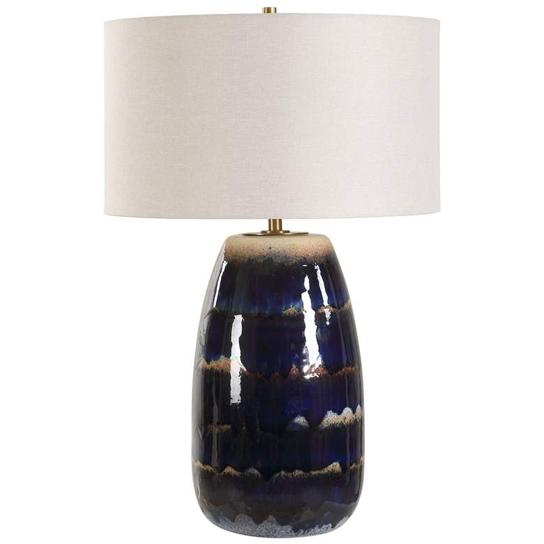 Image 3 Uttermost Orleans 27 1/2" Dk Blue Ceramic Table Lamp more views