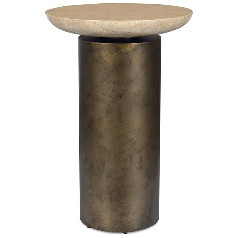 Image 2 Uttermost Oslo 21" H x 14" W Brass Iron Outdoor Accent Table