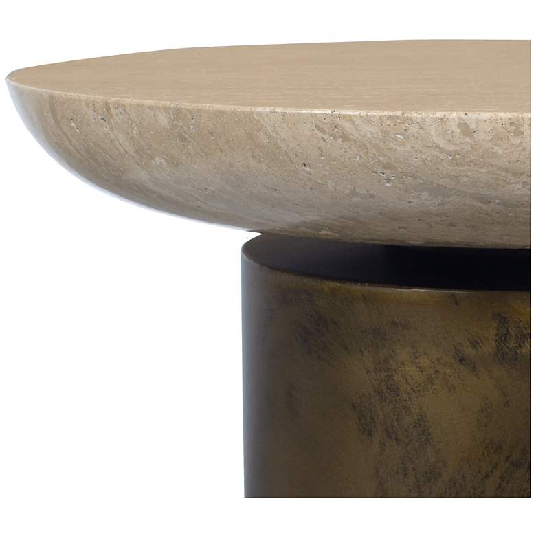 Image 5 Uttermost Oslo 21" H x 14" W Brass Iron Outdoor Accent Table more views