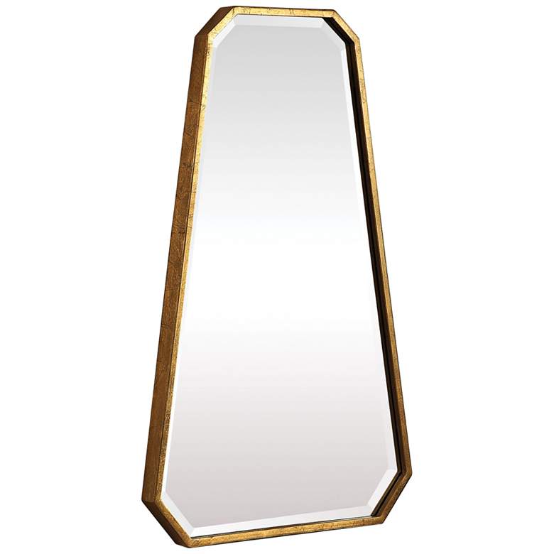 Image 4 Uttermost Ottone Gold Leaf 22 inch x 36 inch Octagon Wall Mirror more views