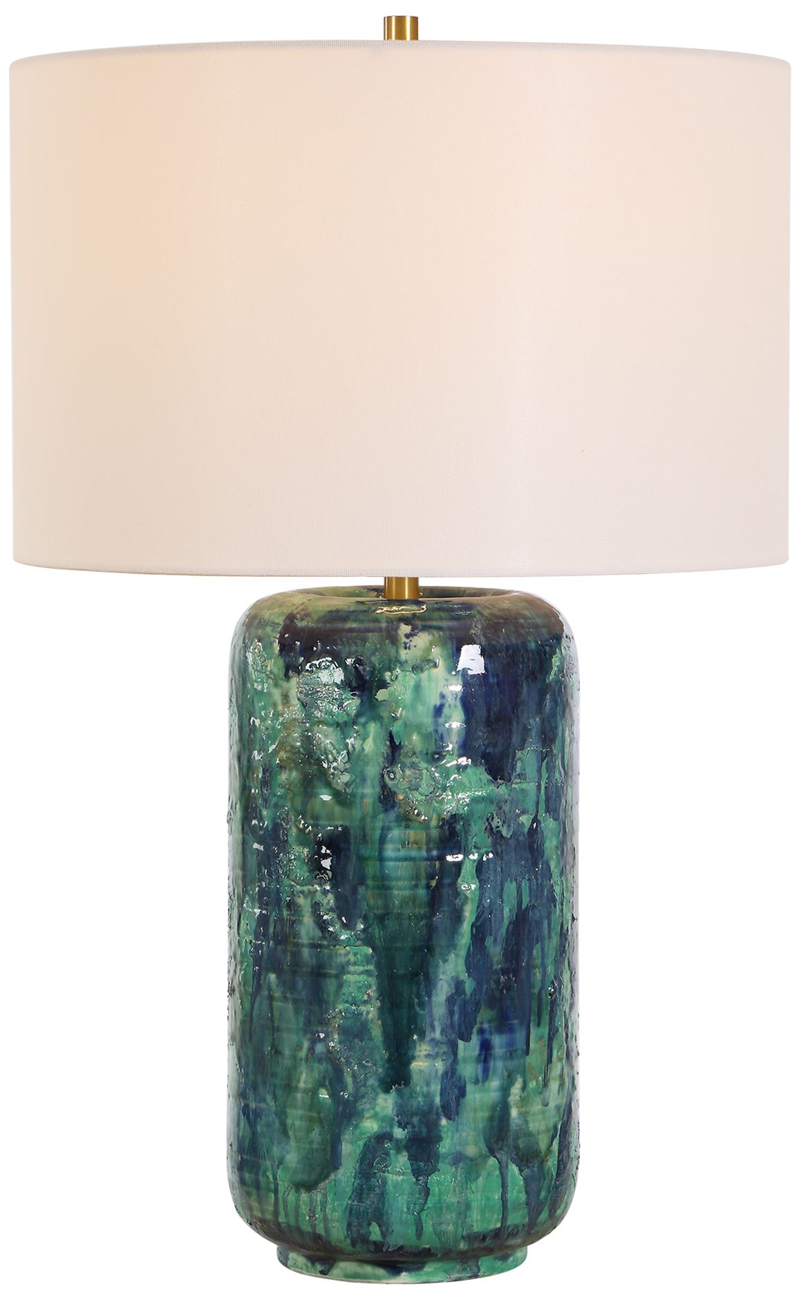 Image 2 Uttermost Out Of The Blue 26" Blended Blue Ceramic Table Lamp