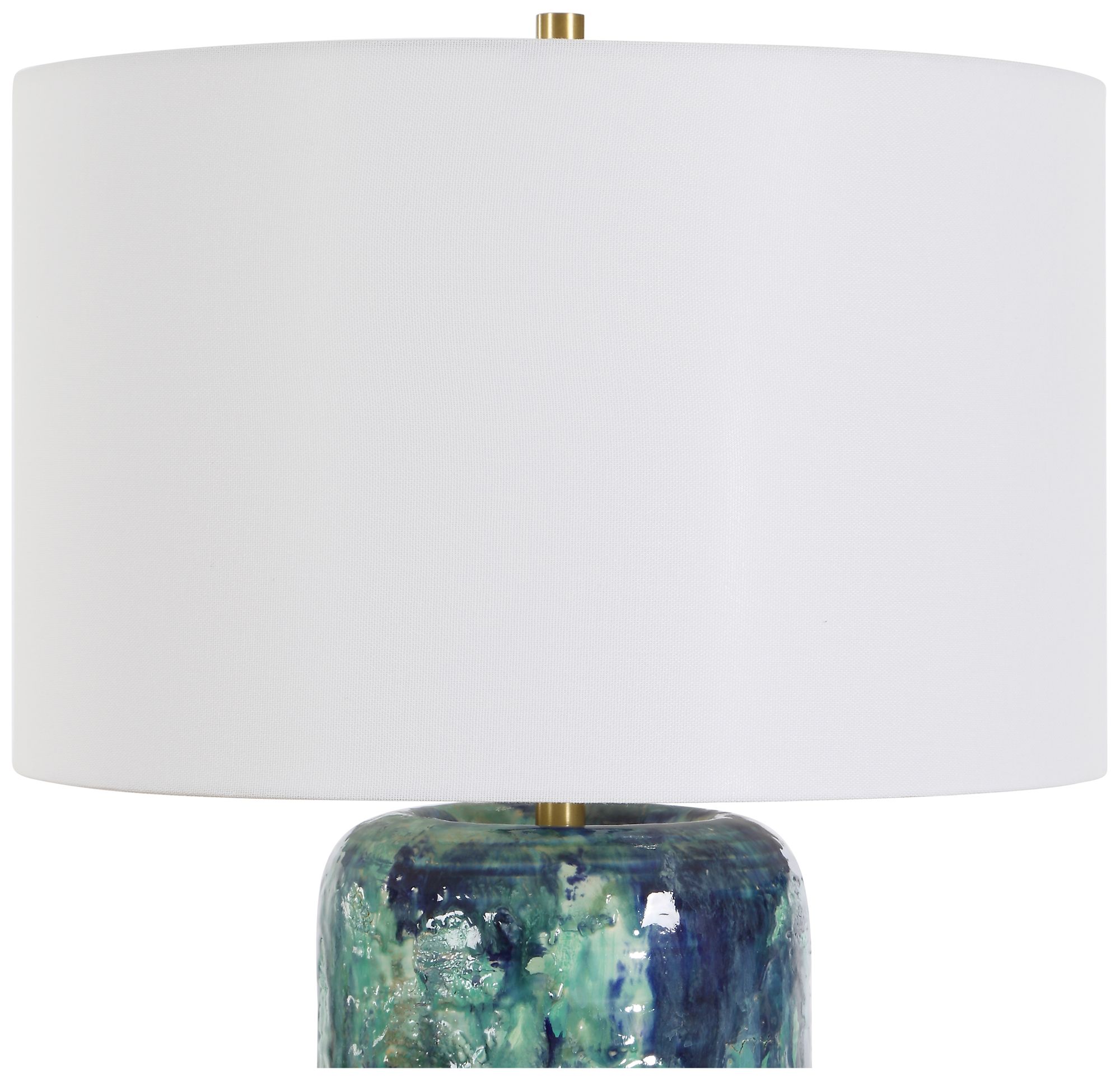 Image 6 Uttermost Out Of The Blue 26" Blended Blue Ceramic Table Lamp more views
