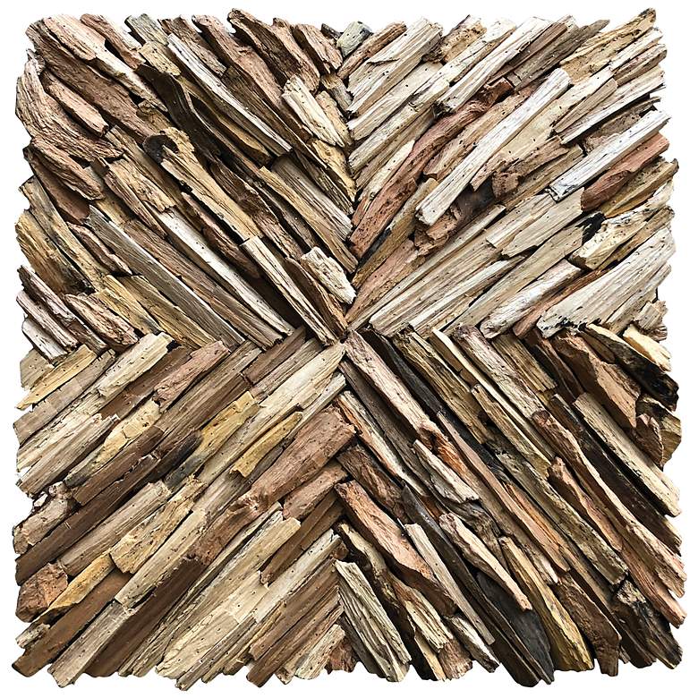 Image 2 Uttermost Outland 24" Square Wood Wall Decor