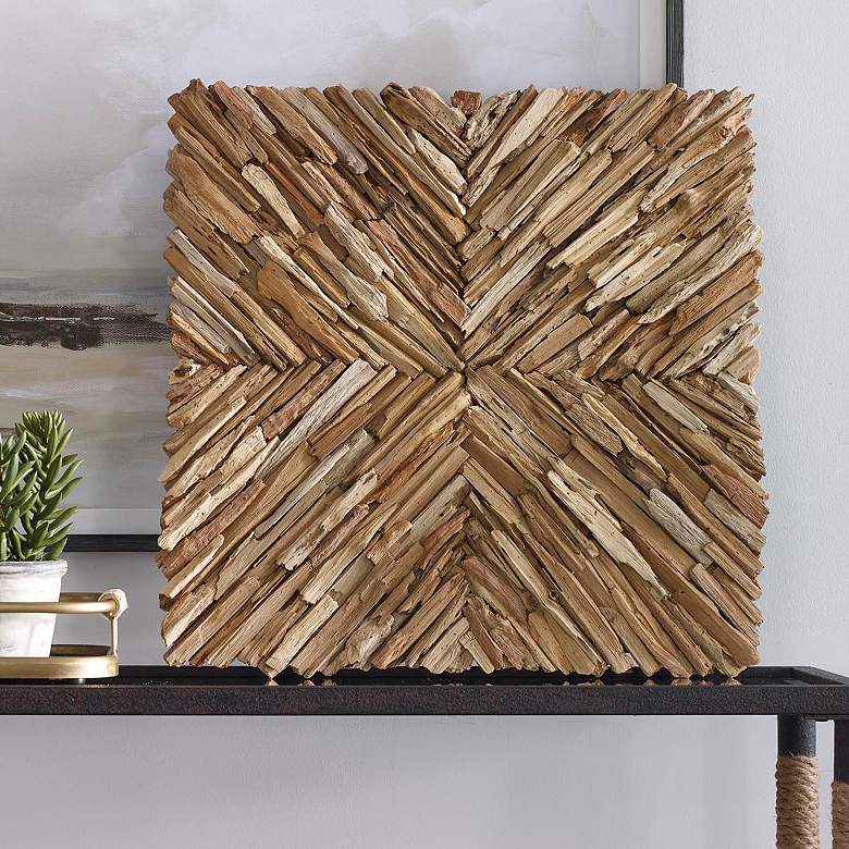 Image 1 Uttermost Outland 24" Square Wood Wall Decor