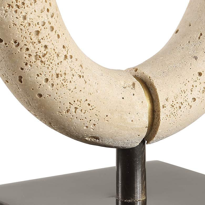 Image 4 Uttermost Oval Fusion Ivory Stone Sculptures Set of 2 more views