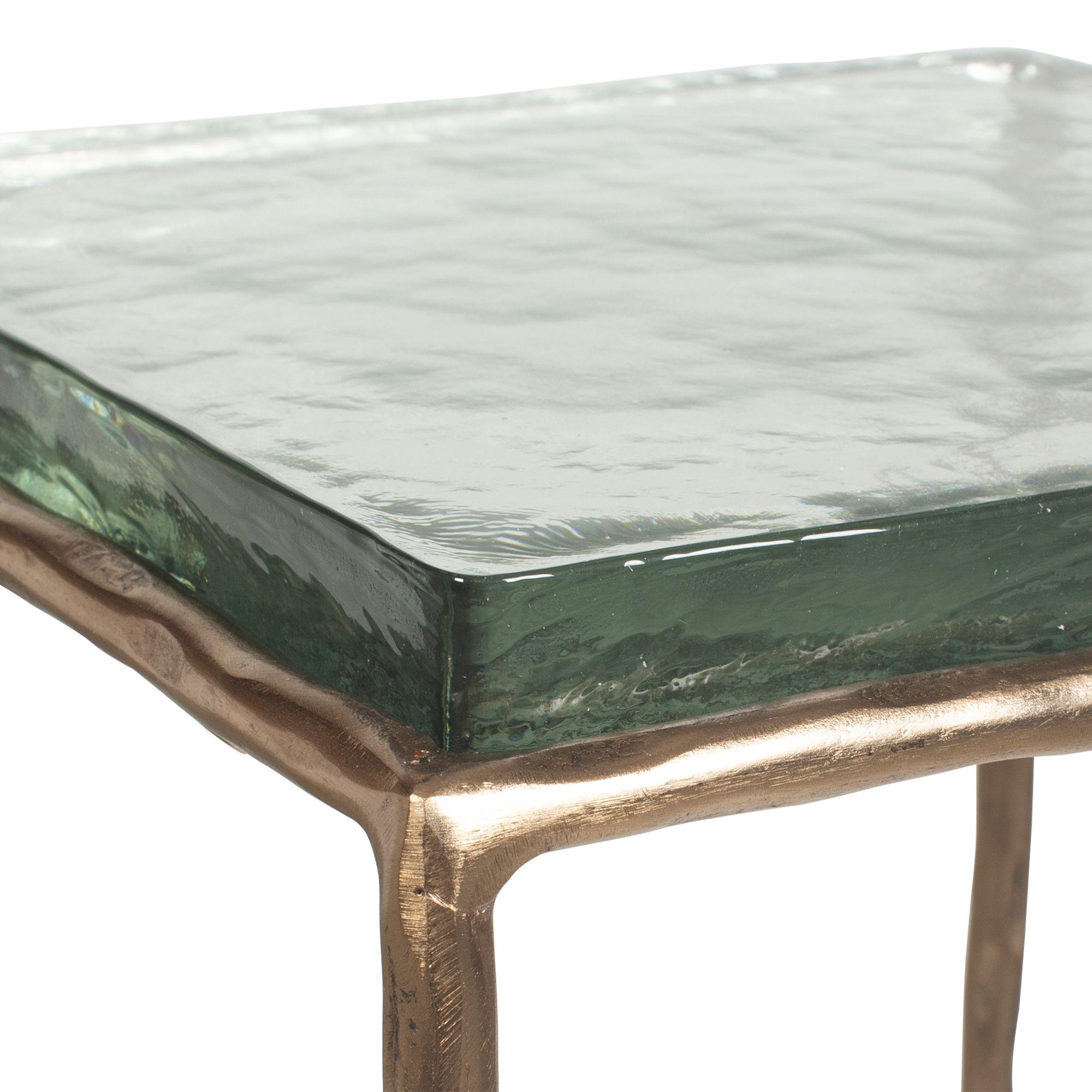 Image 7 Uttermost Ovard 24" High Metal Accent Table with Glass Top more views
