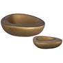 Uttermost Ovate Brass Aluminum 2-Piece Bowls