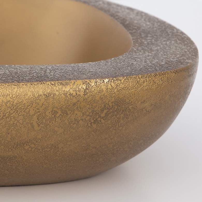 Image 4 Uttermost Ovate Brass Aluminum 2-Piece Bowls more views