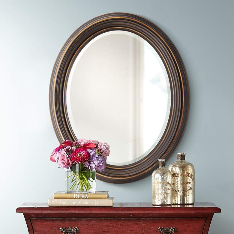 Image 2 Uttermost Ovesca 28" x 34" Decorative Oval Wall Mirror