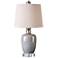 Uttermost Ovidius Mini 18"H Crackle Gray Ceramic Table Lamp